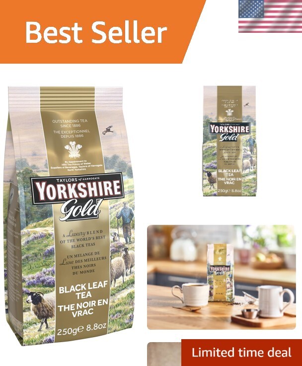 Rich & Bright Yorkshire Gold Loose Leaf Tea, 8.8 Oz - Ideal for Milk or Lemon gallery