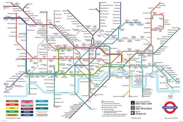 London Underground Map Poster! England United Kingdom Urban Zone Never Hung gallery