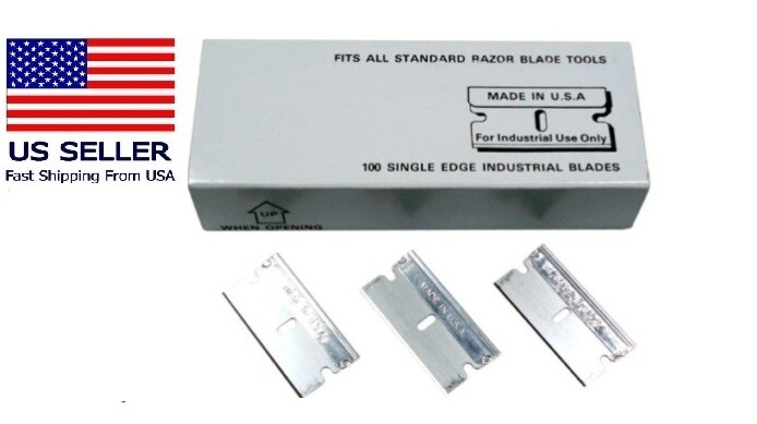 Single Edge Razor Blades Made in U.S.A Box of 100 Pieces gallery