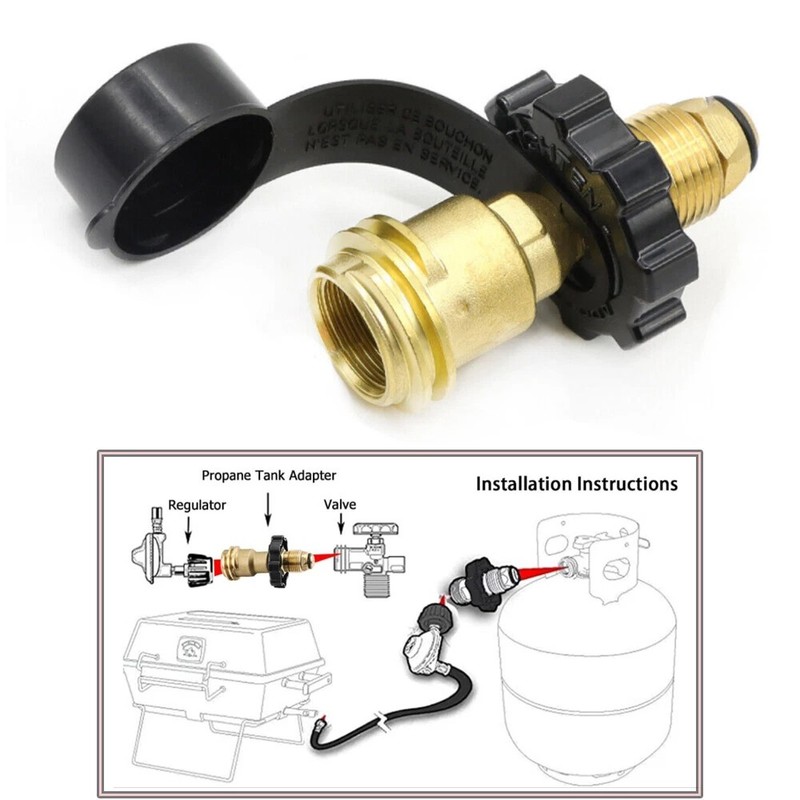 Propane Tank Adapter Universal Converts POL to QCC1/Type 1 Hose Valve Regulators gallery
