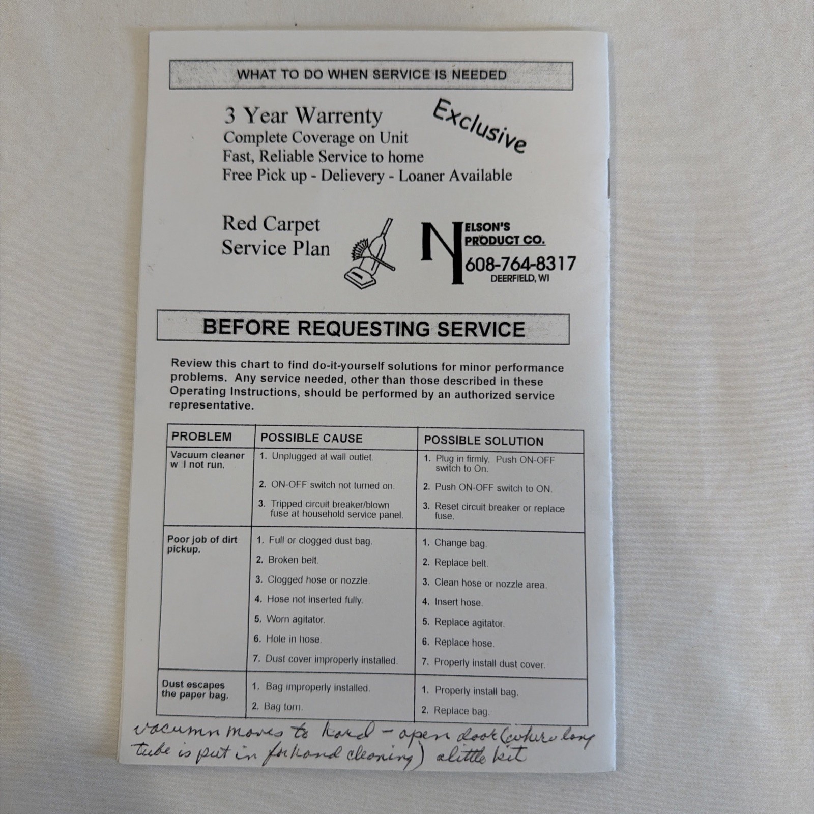 Electrolux Pro Lux Vacuum Cleaner Instruction Manuel Vintage gallery