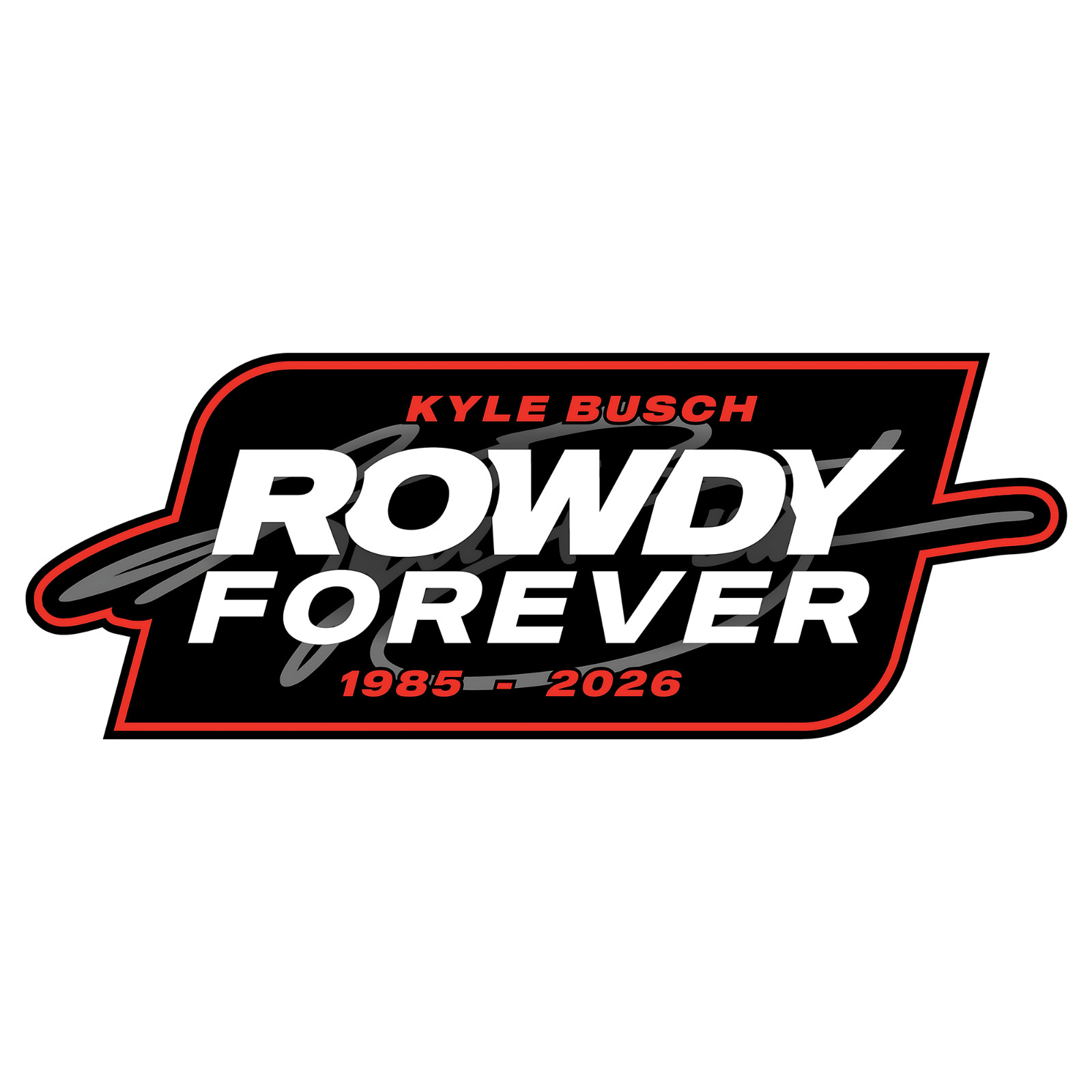Kyle Busch Tribute Commemorative Vinyl Sticker/Decal Rowdy Forever gallery