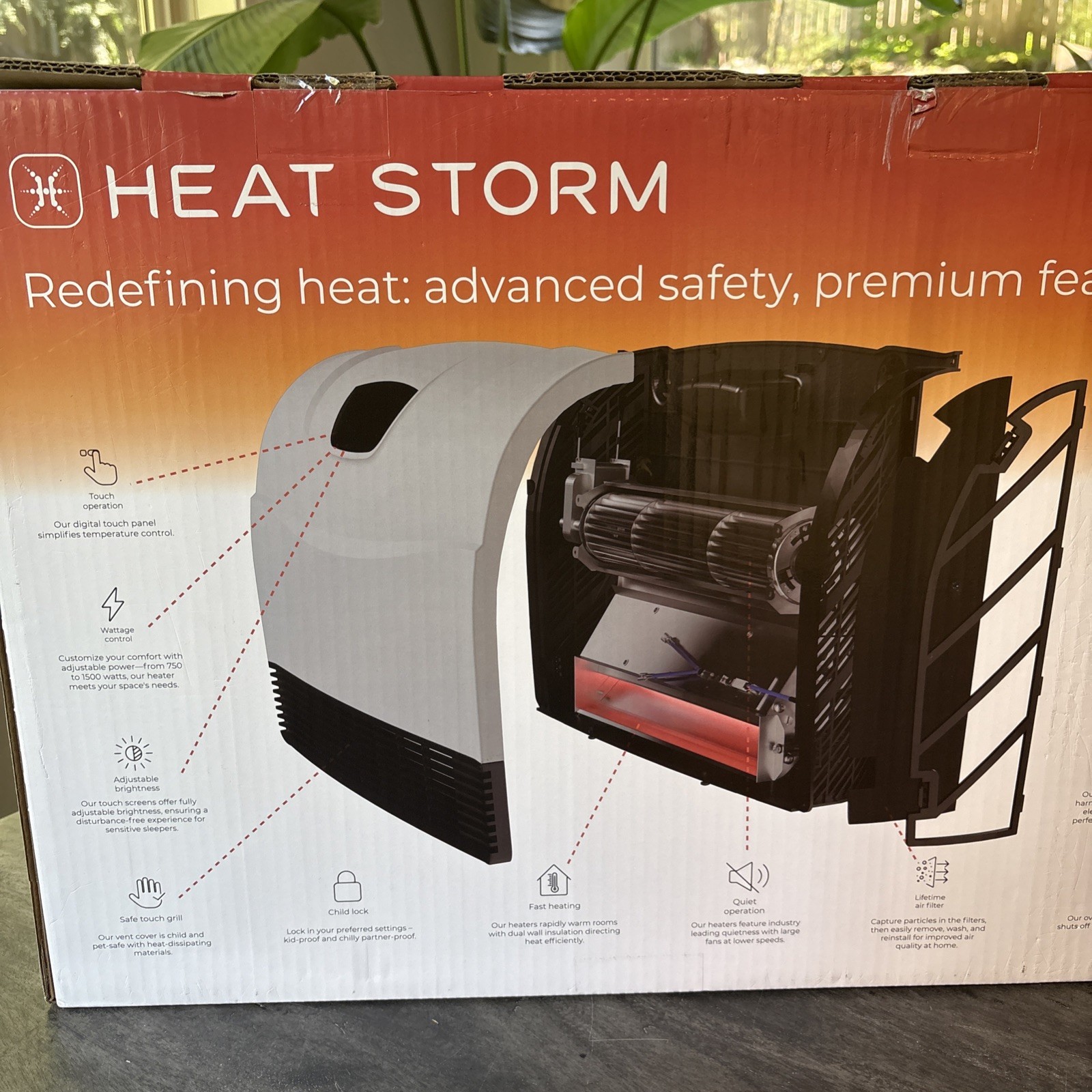 Heat Storm NIB Infrared Space Heater with Attachable Feet, Remote Control HS1500 gallery