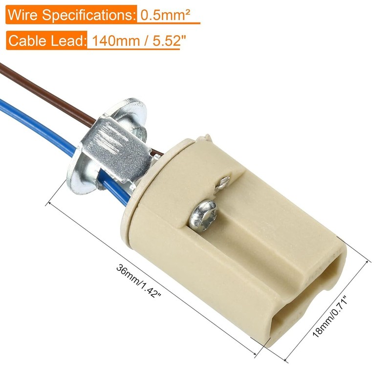 G9 Light Fixture Socket 100W Ceramic Base For Led Halogen Cfl Bulbs 2 Pack gallery