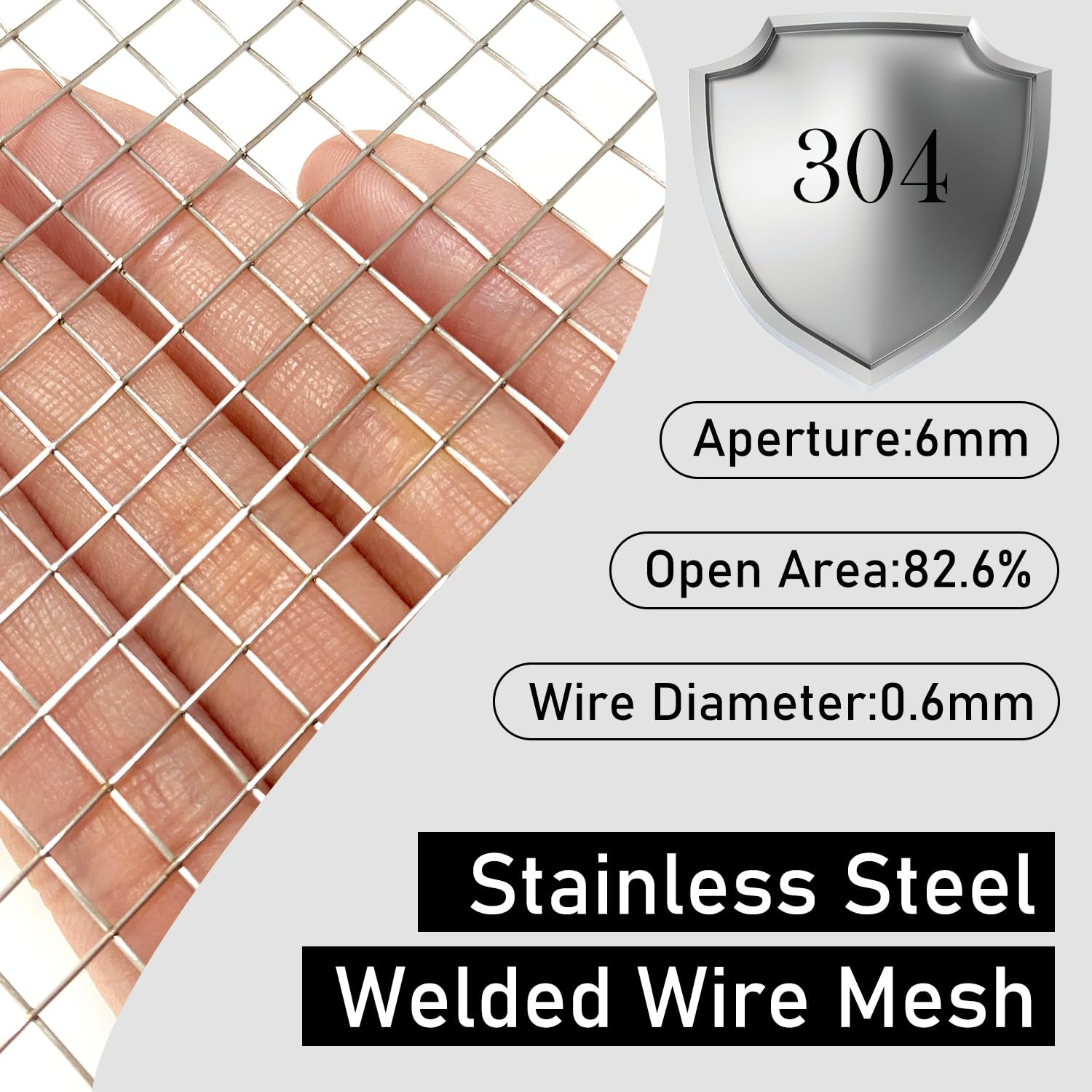 Stainless Steel Welded Wire Mesh, 1/4 Inch Hole Completely Welded，2 Pack 12 X 24 gallery