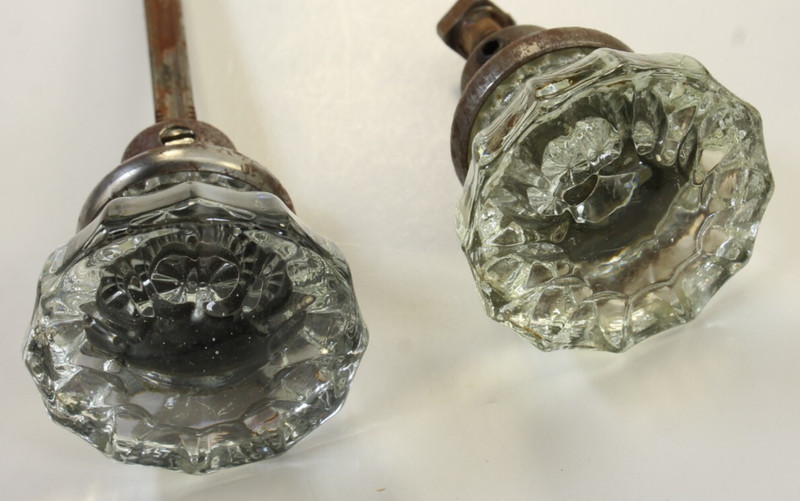 Lot of Random Keyed Entry Door Knobs Deadbolts Brass Crystal Lori Schlage Parts gallery