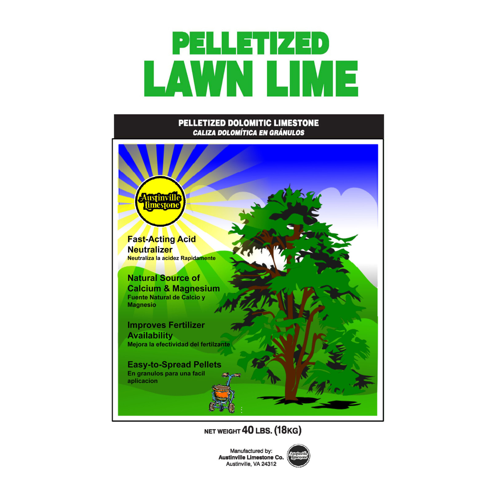 Austinville Limestone Pelletized Dolomitic Limestone Pellets 40 lb MPN 54050860 gallery