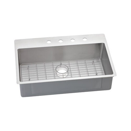 Elkay ECTSRS33229BG4 33 Inch Universal Mount Kitchen Sink with 9" Bowl Depth, SS gallery