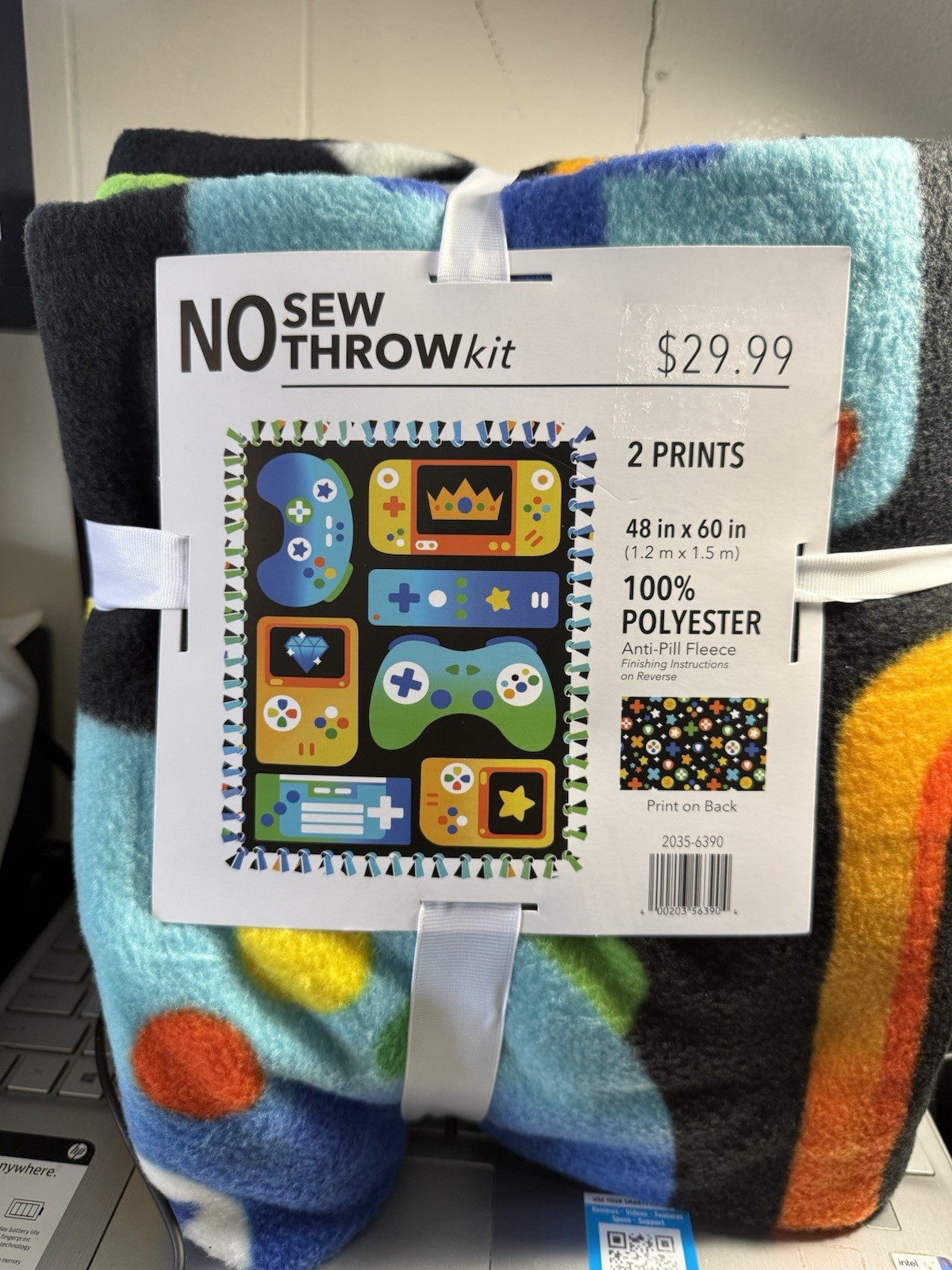 No Sew Throw Kit Gamer Theme 48x60 Fleece Blanket DIY 2 Prints Anti-Pill gallery