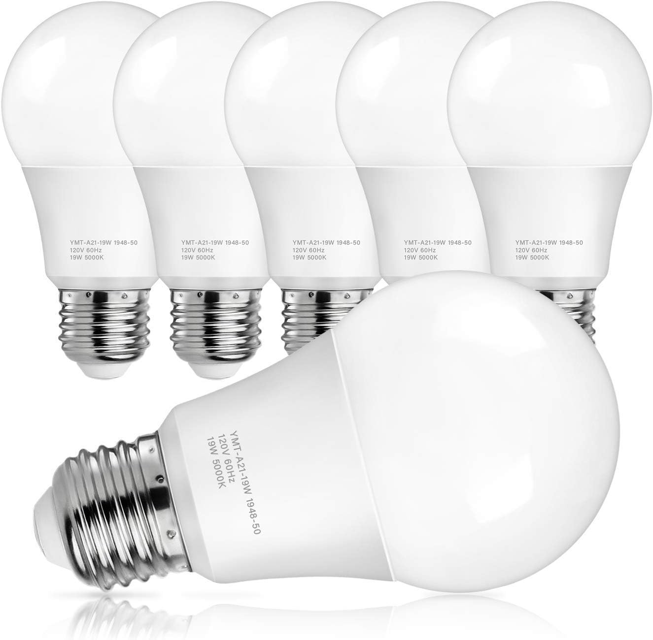 A21 LED Light Bulbs, 150 Watt Equivalent Daylight White 5000K, 2600LM, E26 Base, gallery