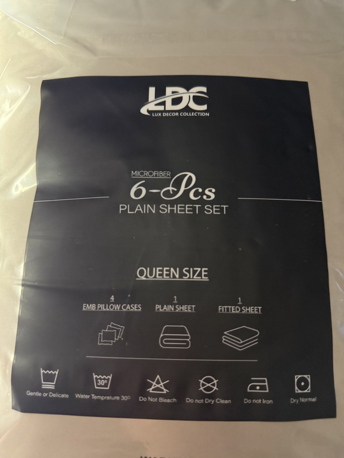 LDC LUX DECOR COLLECTION Brown Microfiber 6 Pc Queen Sheet Set Deep Pocket Soft gallery