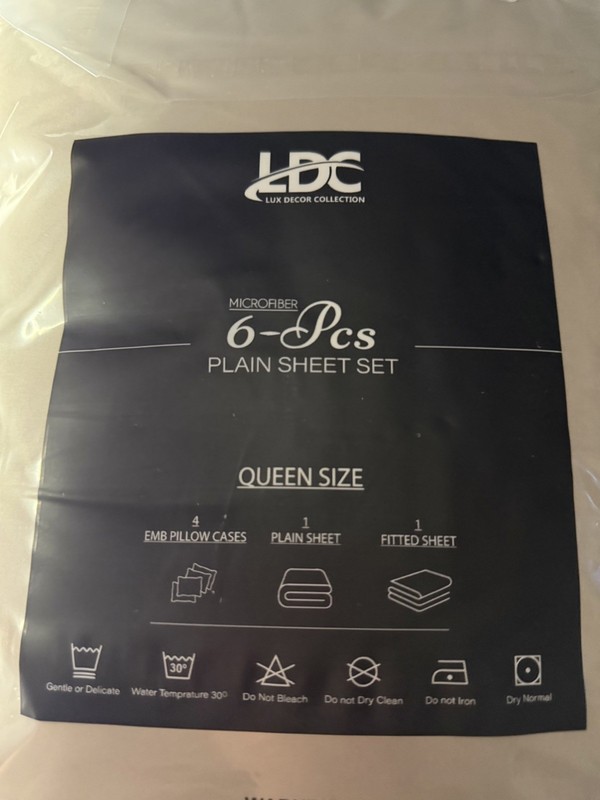 LDC LUX DECOR COLLECTION Brown Microfiber 6 Pc Queen Sheet Set Deep Pocket Soft gallery