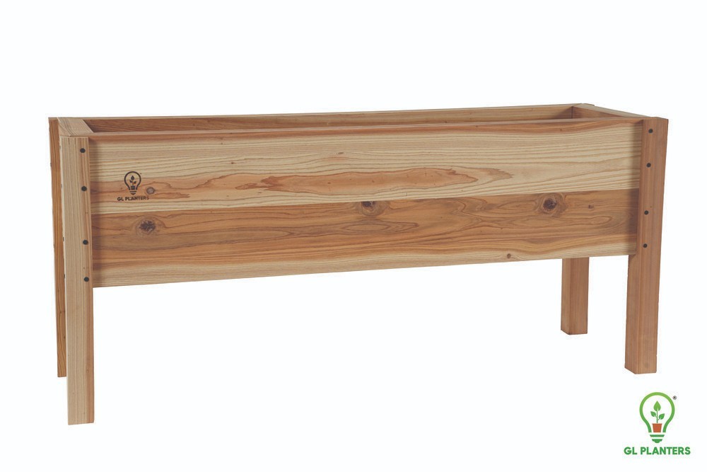 44"x12" Elevated Garden Bed w/ Built In Drainage Vegetable Patio Planter Box gallery
