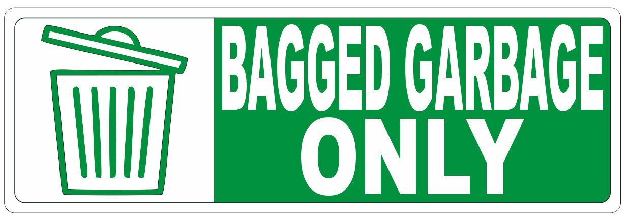 Bagged Garbage Only Sticker D7267 gallery
