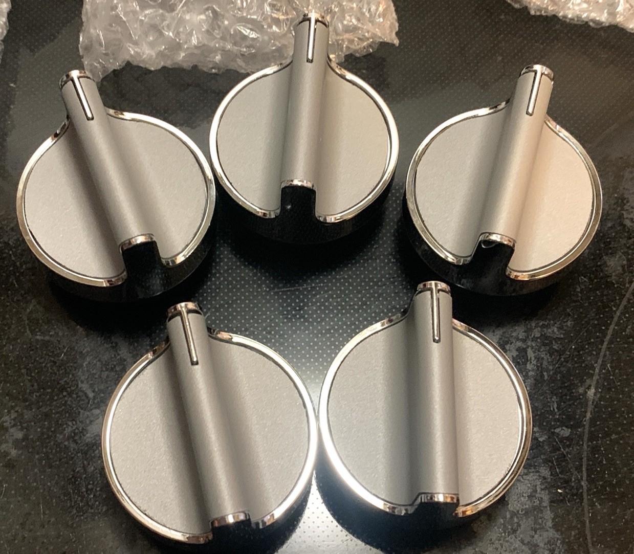 NEW In Box 5pcs W10594481 Stainless Steel Knobs for Whirlpool Gas Range Stove gallery