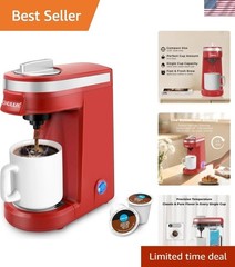 Unique Red Pod Coffee Machine – Fully Automatic for Effortless One-Cup Coffee