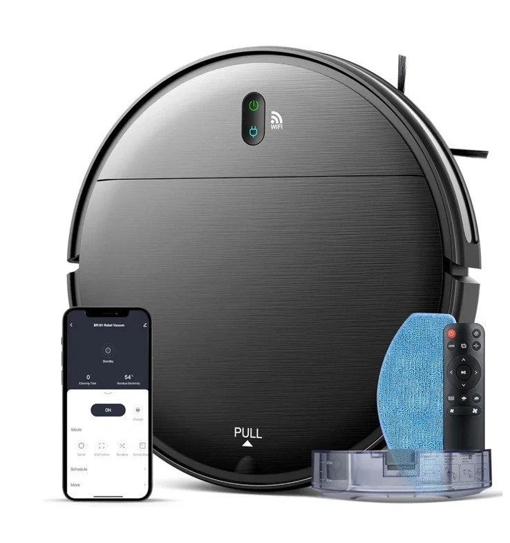 Robot Vacuum Cleaner Mop Combo MAMNV Model: BR151 WiFi/App New in box! Alexa gallery