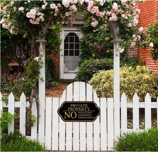 Private Property Sign for Yard, No Soliciting No Loitering No Trespassing Signs gallery