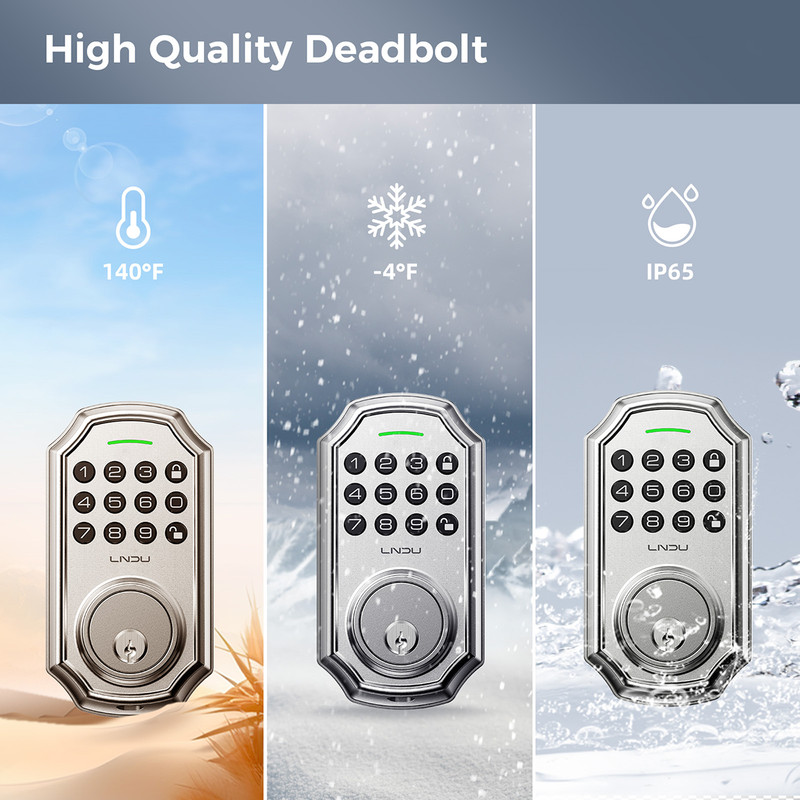 Smart Front Door Lock Set Electronic Keypad Deadbolt Keyless Entry ＆ 100 Codes gallery