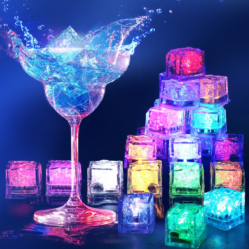 Lot Light Up Ice Cubes for Drinks Multi-Color LED Ice Cubes for Ice Cube Light gallery