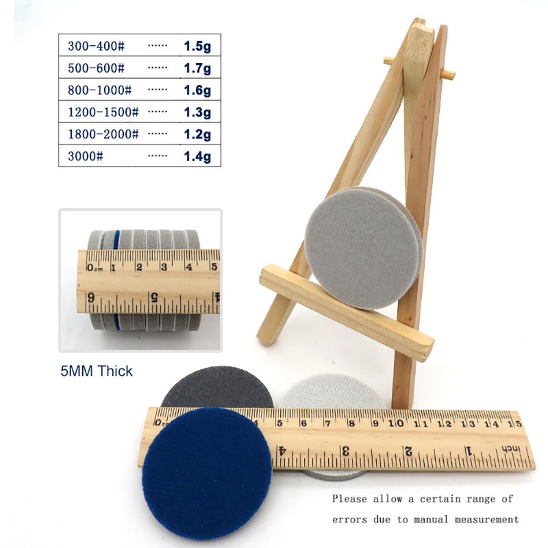 2 Inch（50mm）Hook & Loop Sponge Sandpaper Wet and Dry Sanding Discs 300-3000 Grit gallery