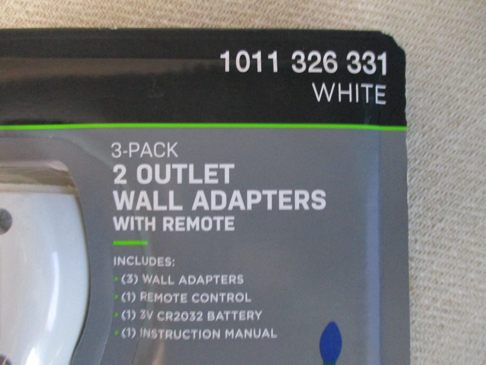 Commercial Electric 3 Pack 2 Outlet Wall Adapters with Remote White NEW gallery