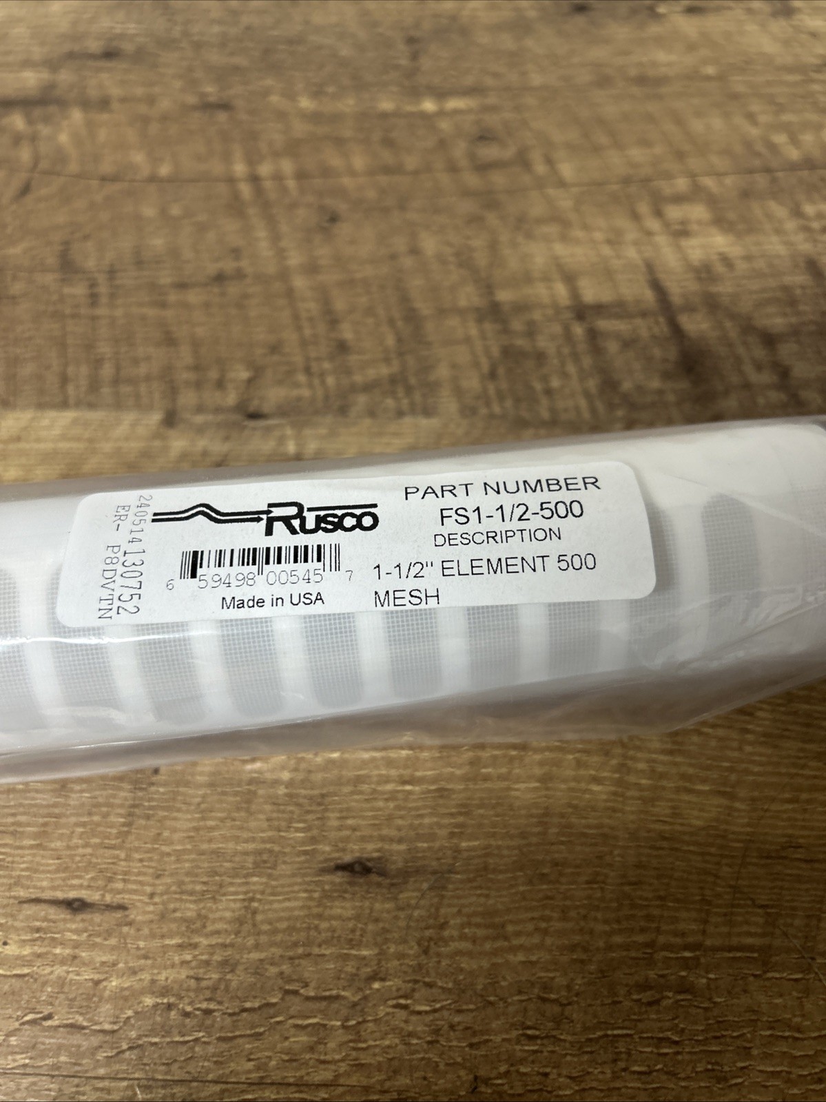 Rusco FS-1-500 1 Inch 500 Mesh Polyester Screen Spin Down Water Filter gallery