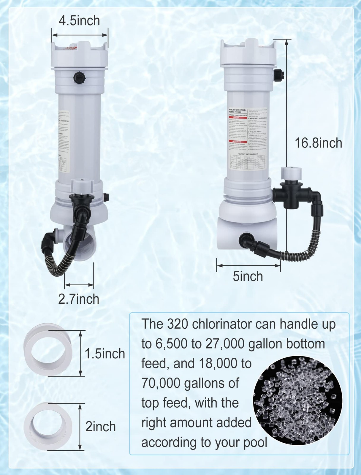 320 Pool Chlorinator Compatible with pentair Rainbow R171096 Automatic Inline... gallery