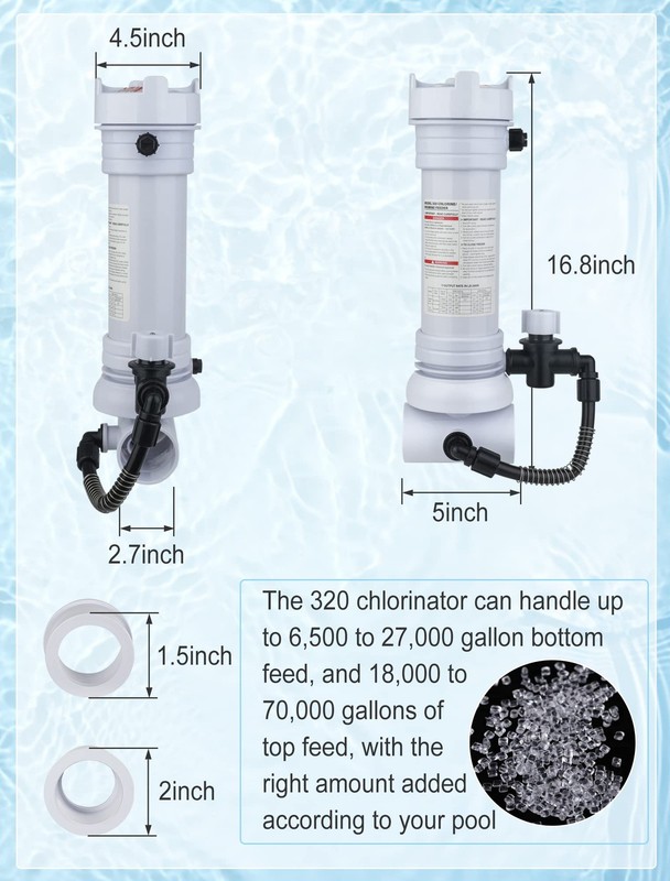 320 Pool Chlorinator Compatible with pentair Rainbow R171096 Automatic Inline... gallery