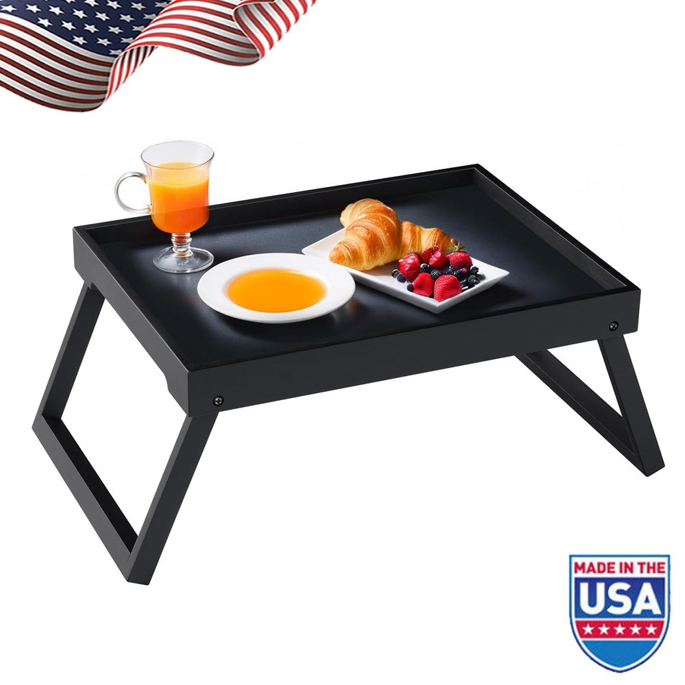 Bed Tray Table Bamboo Folding Leg Breakfast Kitchen Serving Laptop Desk Dinner