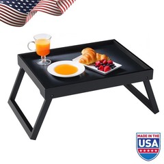 Bed Tray Table Bamboo Folding Leg Breakfast Kitchen Serving Laptop Desk Dinner