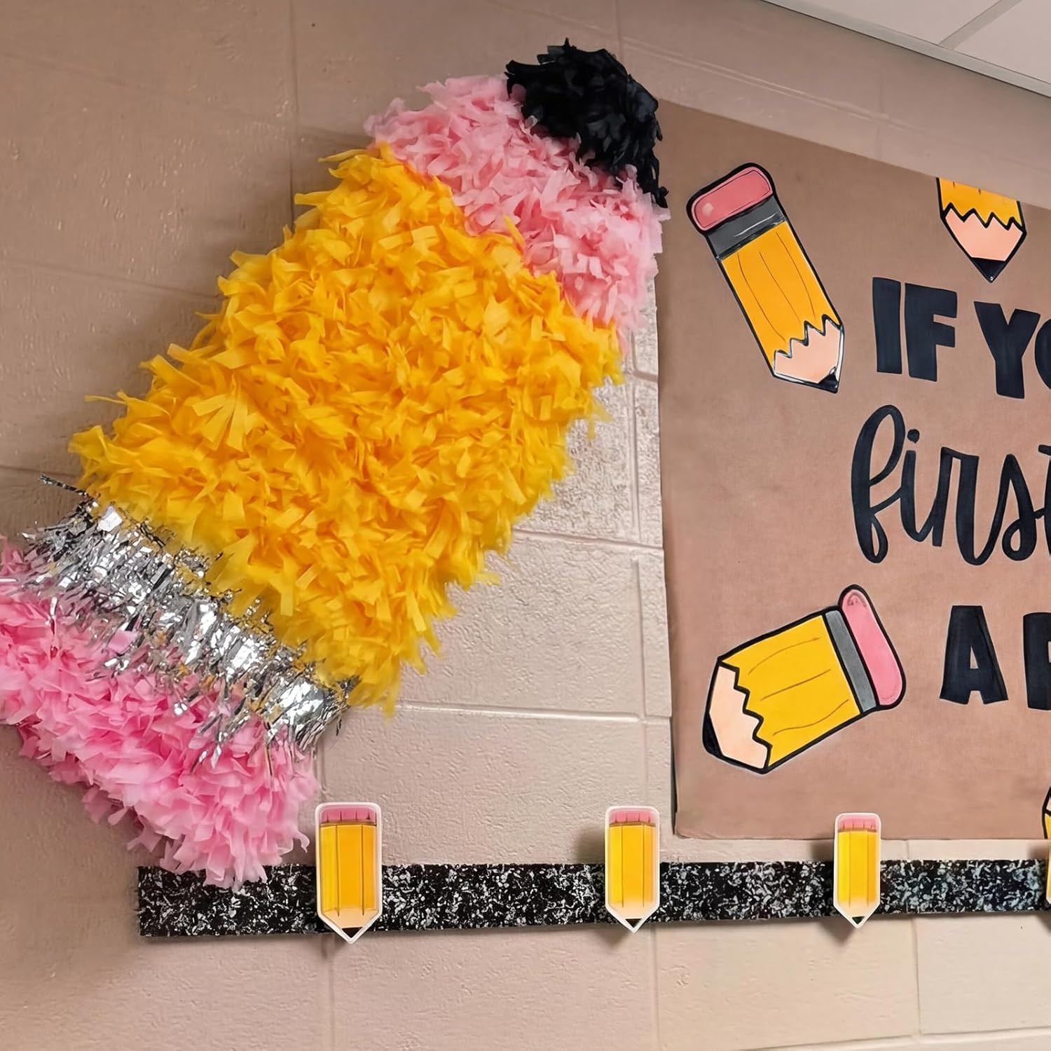 Giant Pencil Classroom Decoration Large 4.1Ft Graduation Party Decoration Back t gallery