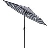 9' Solar 24 LED Lighted Umbrella with 8 Ribs Adjustment and Crank Lift System... gallery