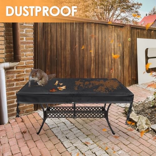 Rectangular Patio Table Cover - Waterproof Anti-UV Outdoor 85" L x 40" W x 6" H gallery