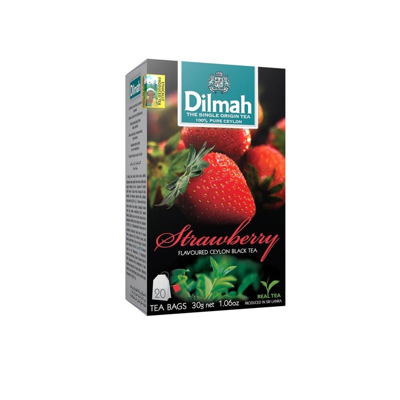 Dilmah - Fun Flavored Tea - Strawberry - Ceylon Tea - 20 Tea Bags gallery