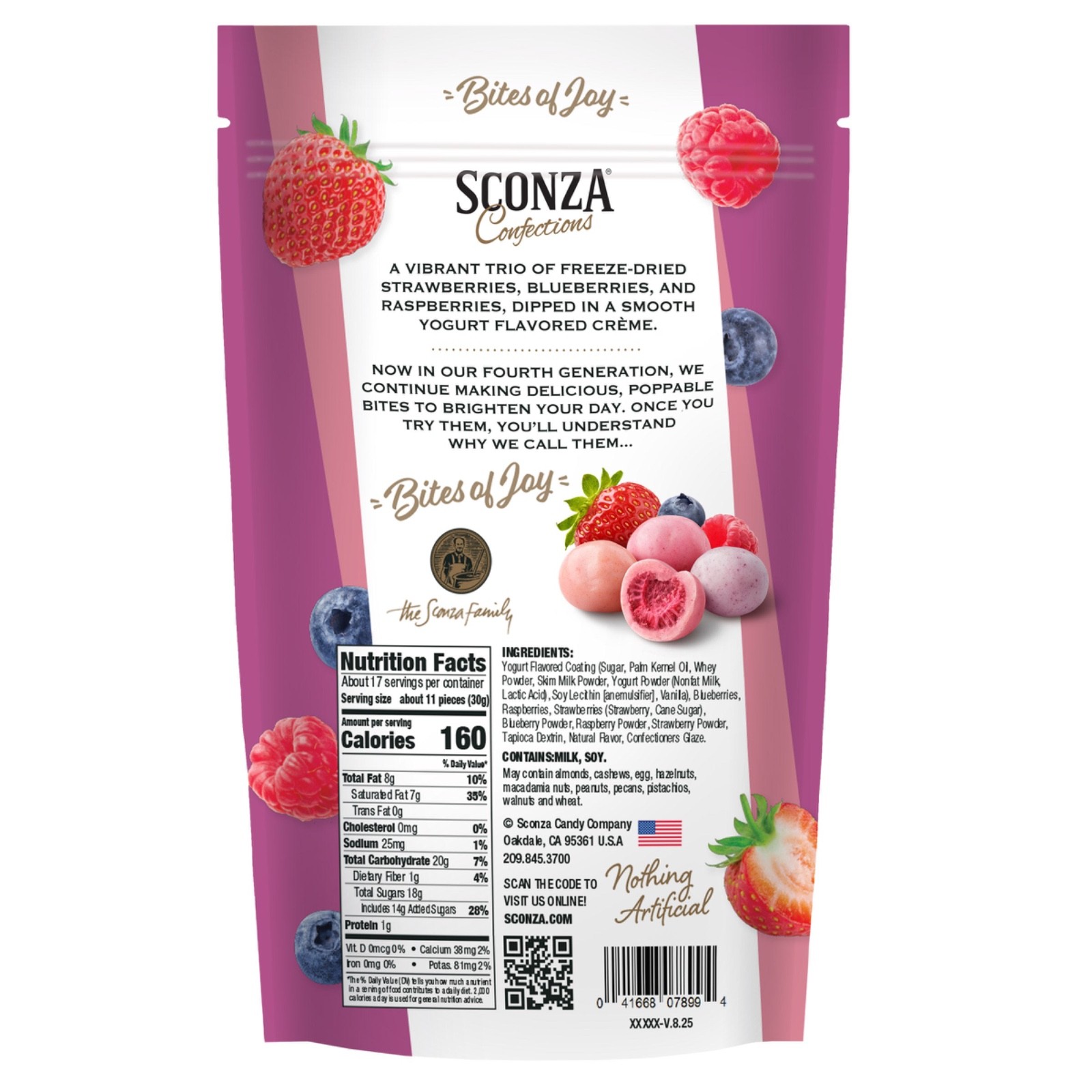 SCONZA TRIPLE BERRY YOUGURT FLAVORED CREME FREEZE DRIED BERRIES 18 OZ EXP: 06/27 gallery