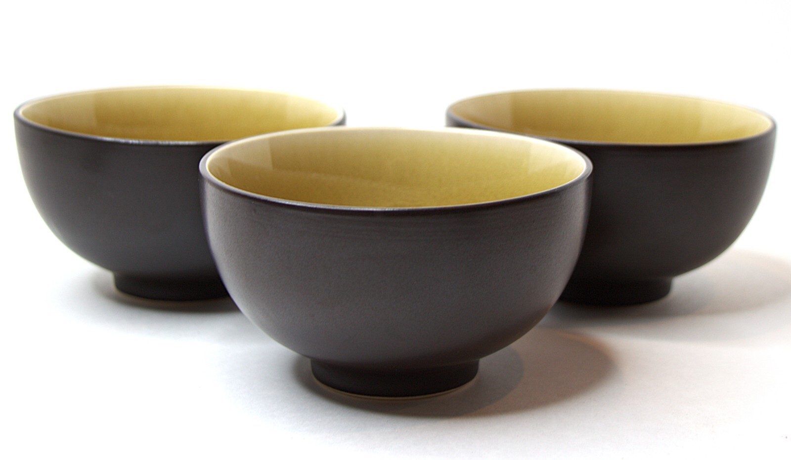 Stoneware Reactive Glaze Bowls Brown & Honey Set of 3 5” Wide 2.5” Tall gallery