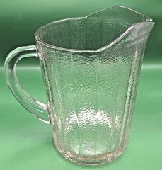 Hammered Iridescent Dodecagon Glass Pitcher – MCM Vintage