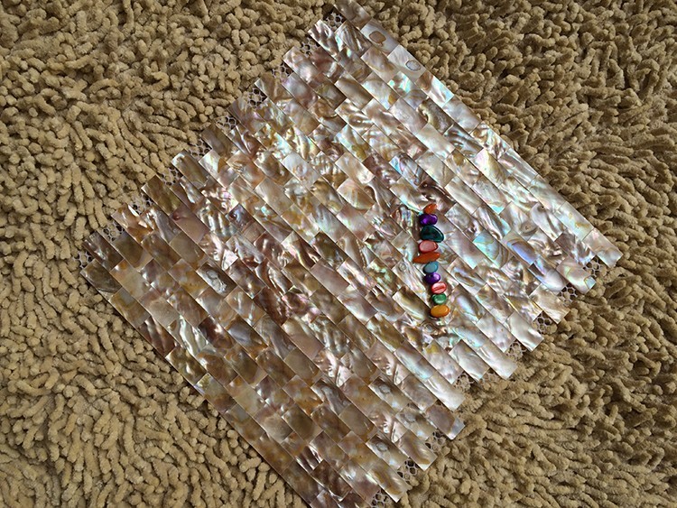 11PCS Brick Strip Symphony Colorful Shell Mosaic Tile Mother of Pearl Kitchen gallery