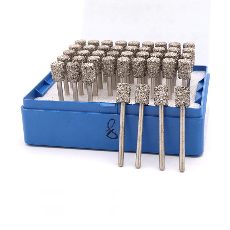 46 Grit 3mm-12 mm Coarse Brazed Diamond Grinding Head Cylindrical Polishing gallery