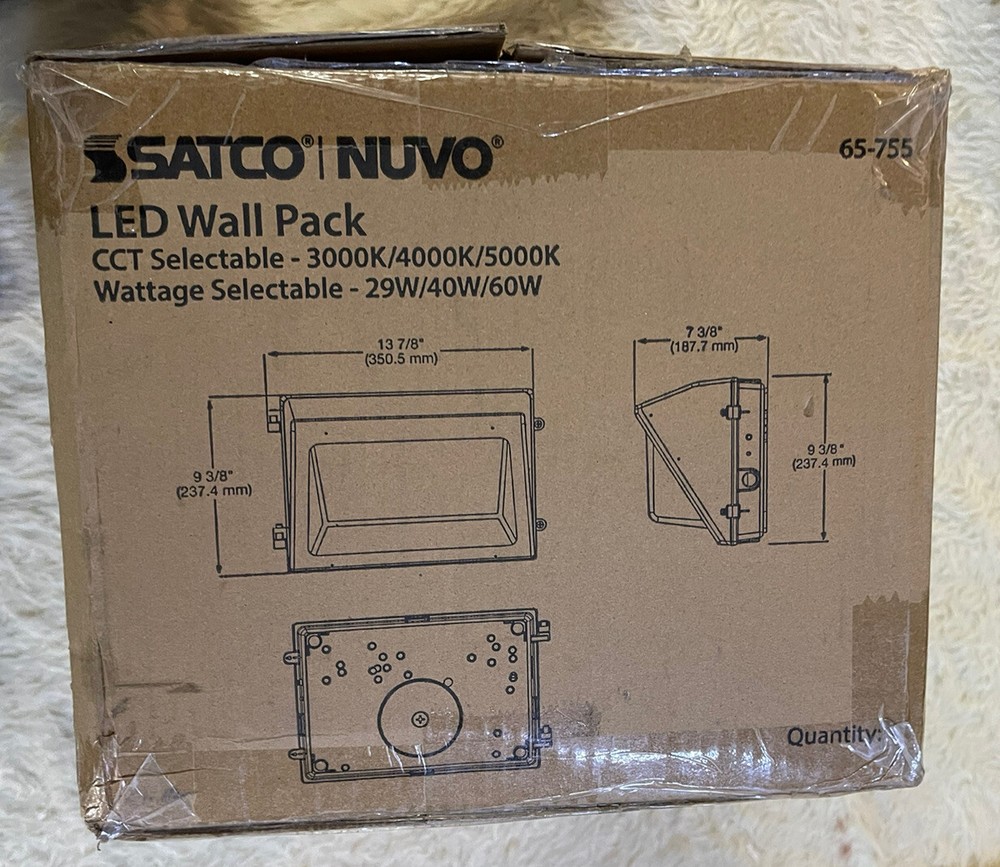 Nuvo Lighting LED Wall Pack, Wage Select from 29, 40, 60W, 120-347 Volt - 65-757