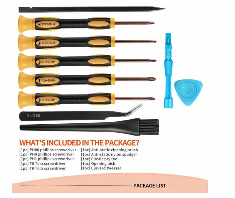 Cleaning Repair Tool Kit for PS4 PS5-10 in 1 TR8 TR9 T8 T9 Torx Security Screwdr gallery