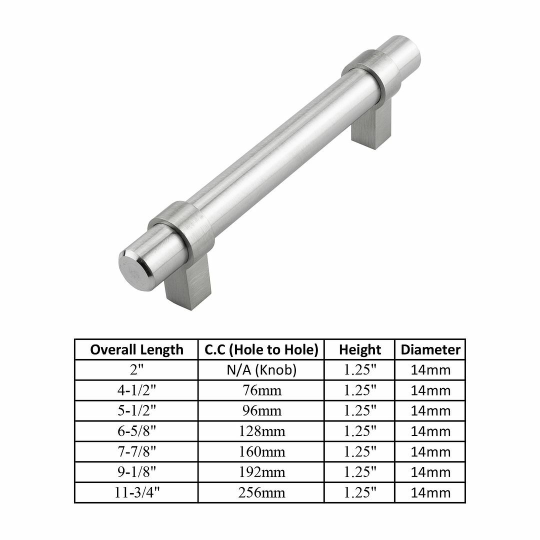 Brushed Nickel Modern Kitchen Cabinet Handles Pulls Hardware Stainless Steel gallery