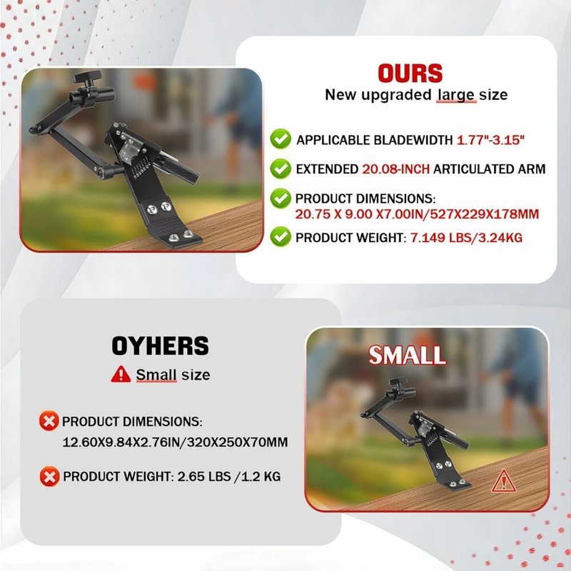 Lawn Mower Blade Sharpener Adjustable Balancer 15°- 45° For Straight & Standard gallery