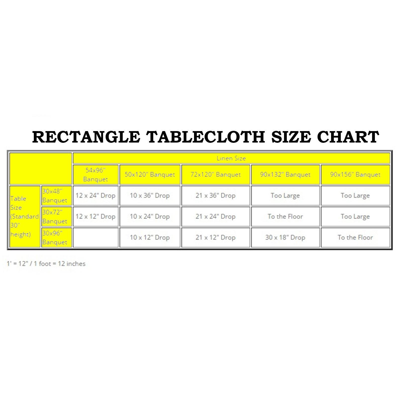 TABLECLOTHSFACTORY White 72x120 Polyester 120" x 72" (Rectangular), gallery