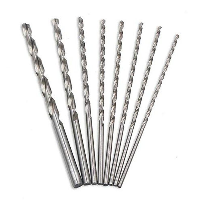 8x LONG DRILL BIT SET Tool Straight Shank HSS Large Twist Metal Steel 200mm A673 gallery
