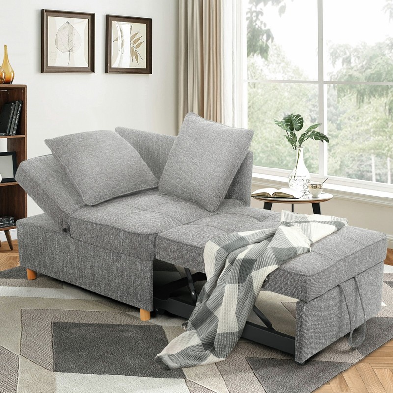 4-in-1 Convertible Sofa Bed Pull Out Couch Sofa Chair w/ 5 Adjustable Backrests gallery
