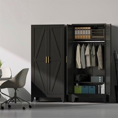 71″ Metal Wardrobe Armoire Storage Cabinet , 5 Tiers Steel Garage Tool Cabinet