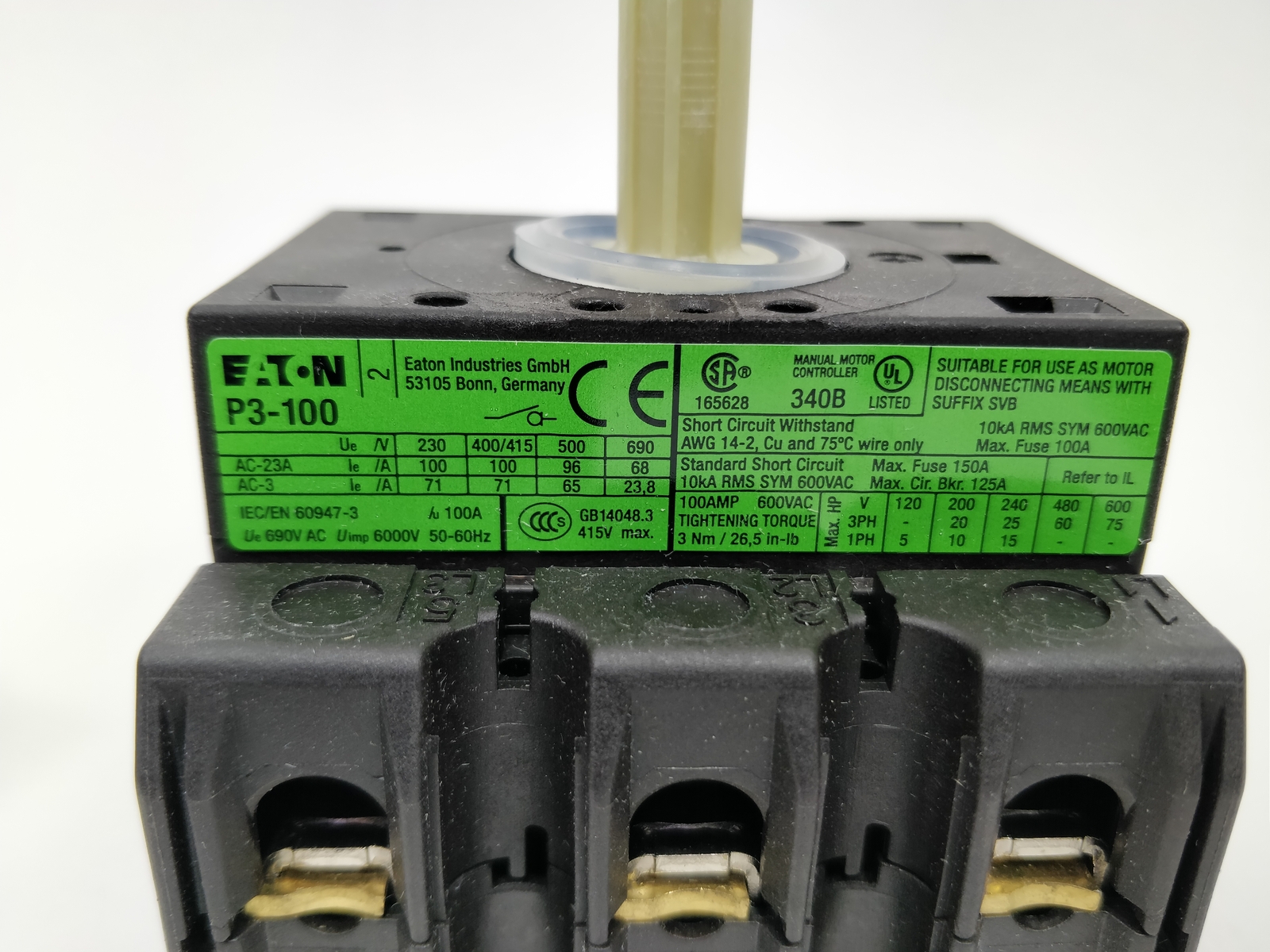 Eaton 067201 P3-100/E Switch Disconnector gallery