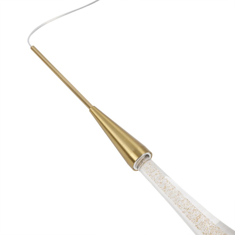Modern Chandelier Rain Drop Ceiling Light Fixture Crystal Glass LED Pendant Lamp gallery